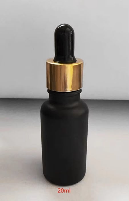 20ml black essential oil bottle