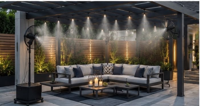 Custom outdoor kitchen and pergola installation