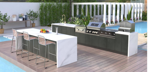 Straight Shape Kitchen With Island