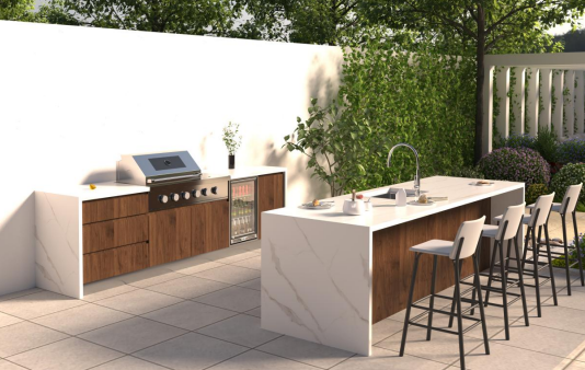 Straight Shape Kitchen With Island