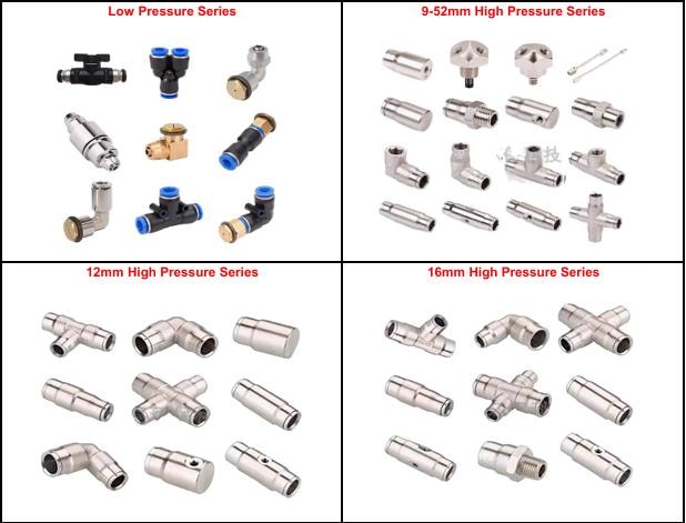 Low and high pressure connector series