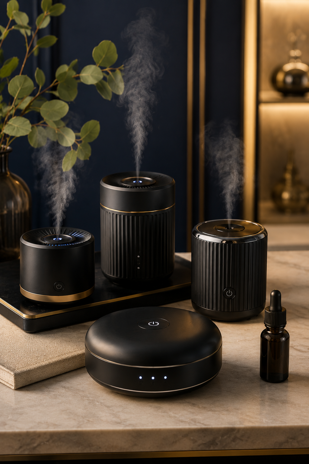 Luxury scent diffuser styled in a refined interior