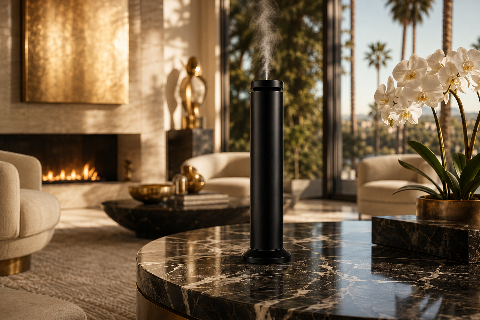 MW-509 tabletop diffuser in a refined home sanctuary