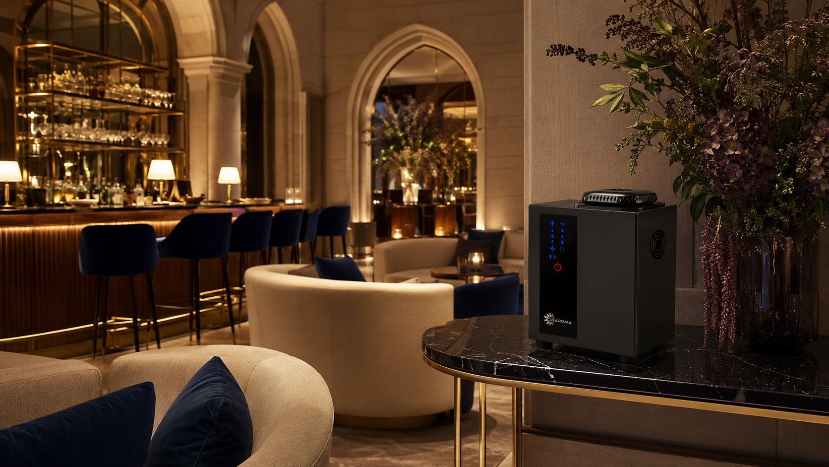 MW Tabletop Diffuser in a hospitality lounge