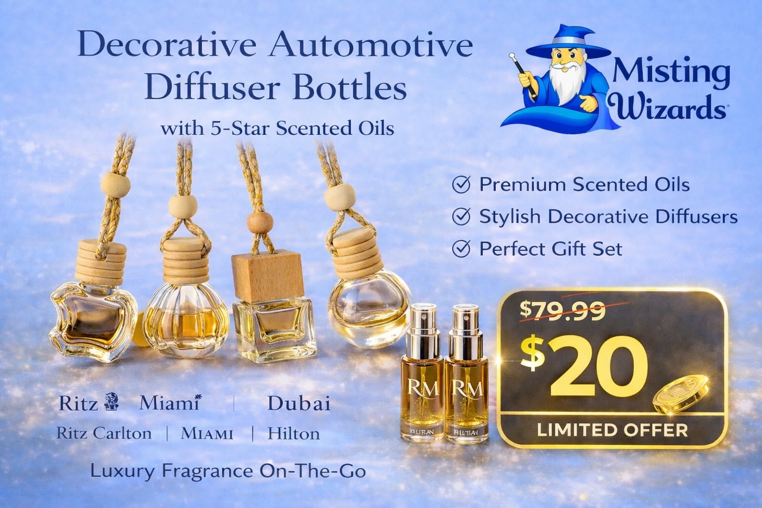 Decorative Automotive Diffuser Bottles