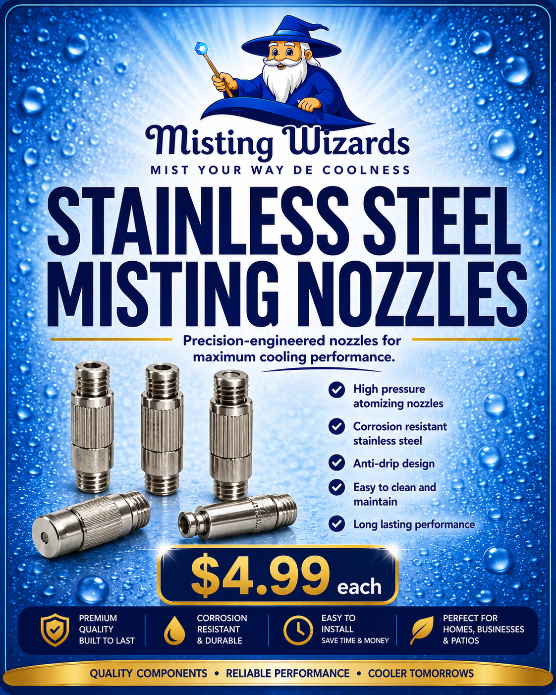 Stainless Steel Misting Nozzles