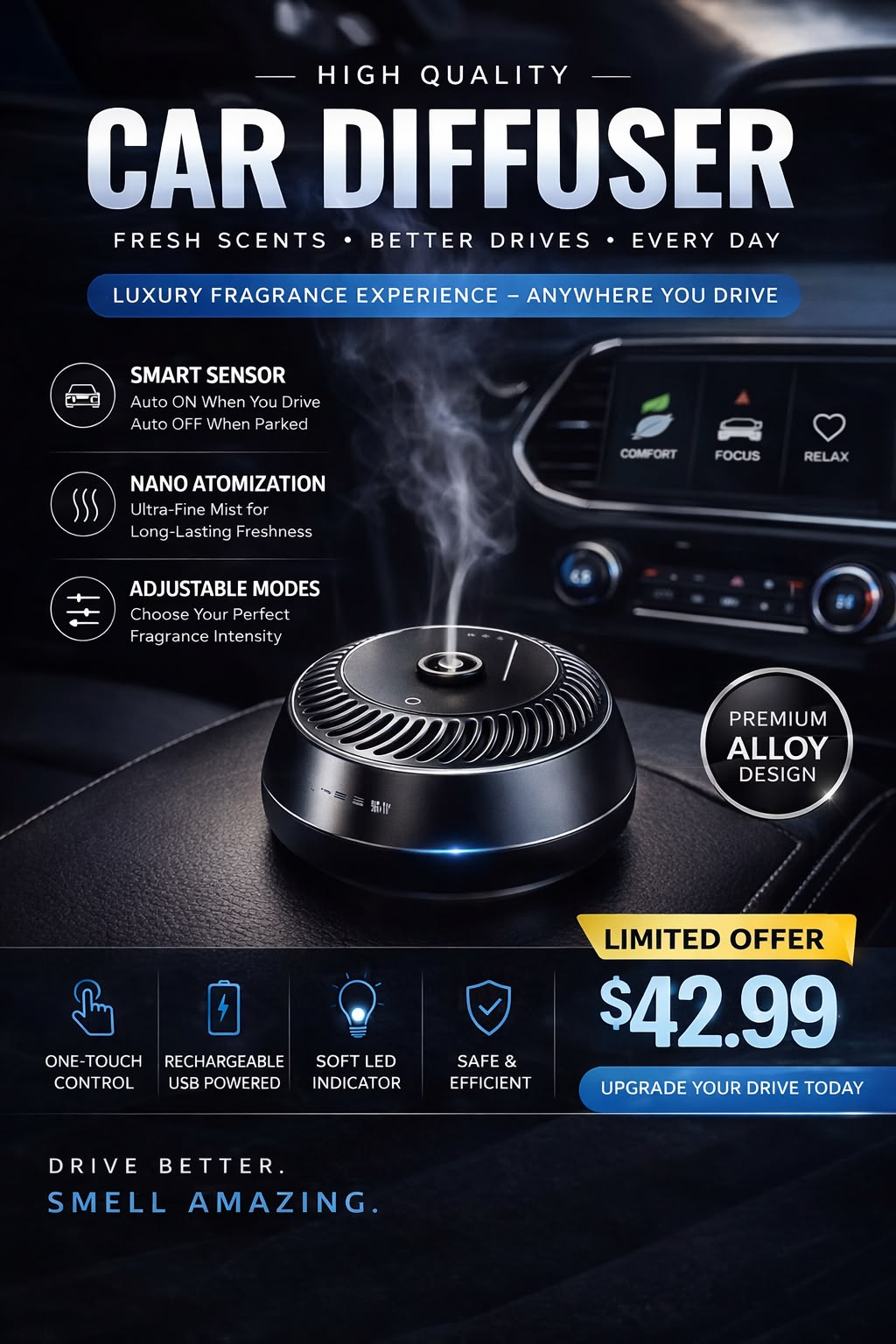 Premium Car Diffuser — High Quality Alloy