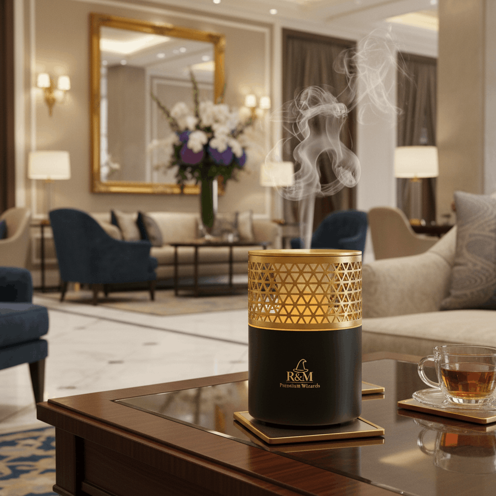 premium wizards essential oil diffuser | luxury aromatherapy diffuser | elegant black design