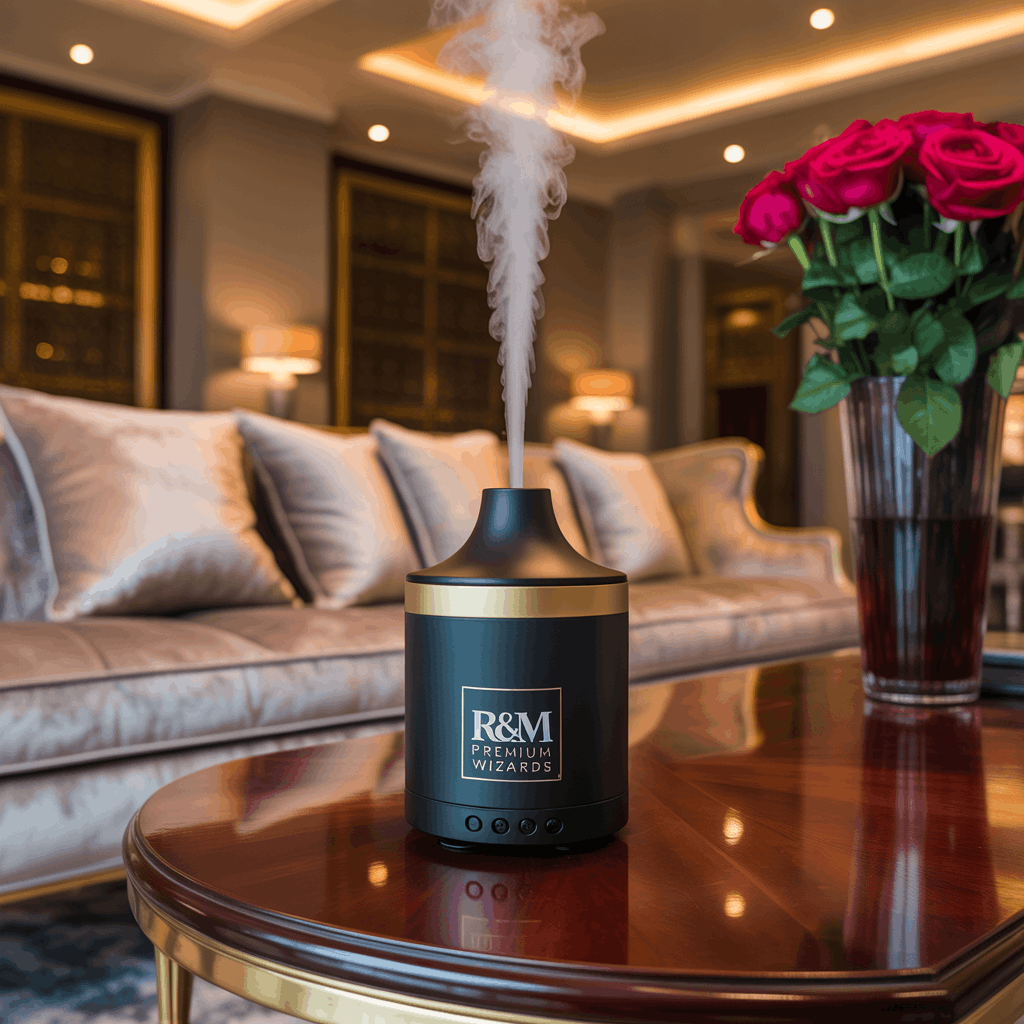 premium wizards essential oil diffuser | luxury aromatherapy diffuser | elegant black design