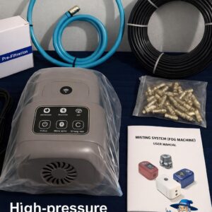 high pressure smart misting system (rm 300) – outdoor cooling fog machine kit
